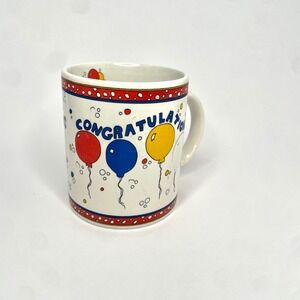 Vintage 1991 FIB Congratulations Balloon Coffee Mug Flowers Inc Balloons 36596